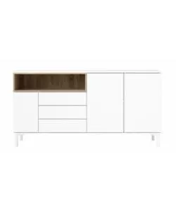 Mobile buffet bianco 3 ante e 3 cassetti, 176x90x48 cm